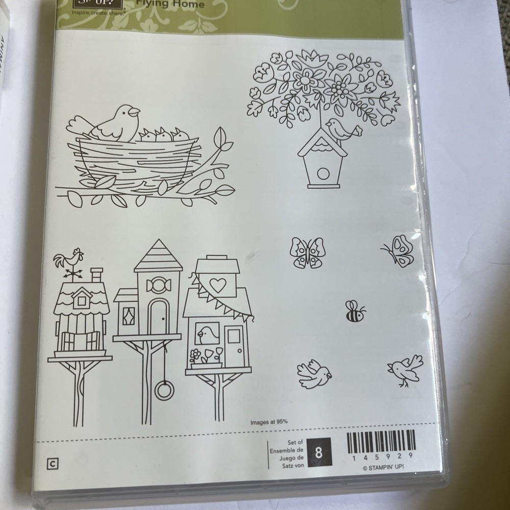 Lot of 8 SETS Stampin Up Unmounted Rubber Stamps  Animals,Thinking of you,Thanks - Picture 6 of 16
